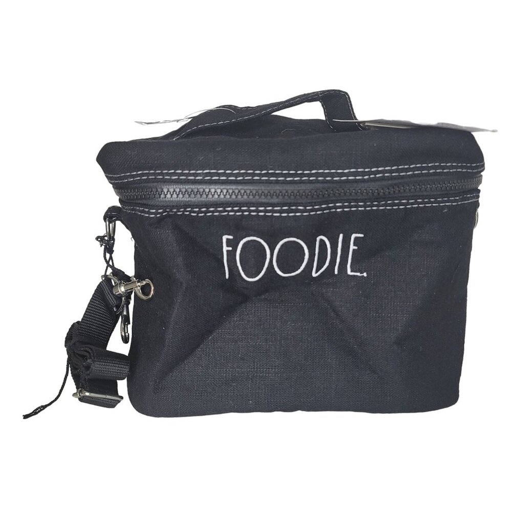 Rae Dunn NWT "Foodie" Lunch Tote With Utensil Case Insulated Adjustable Strap